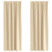 Perdele cu perdele 2 pcs Crem 245 x 140 cm Poliester - WALTI WALTI