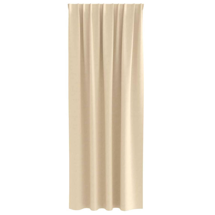 Perdele cu perdele 2 pcs Crem 245 x 140 cm Poliester - WALTI WALTI