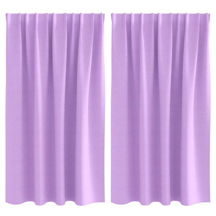 Perdele cu perdele 2 pcs Violet 140 x 140 cm Poliester - WALTI WALTI