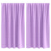 Perdele cu perdele 2 pcs Violet 140 x 140 cm Poliester - WALTI WALTI