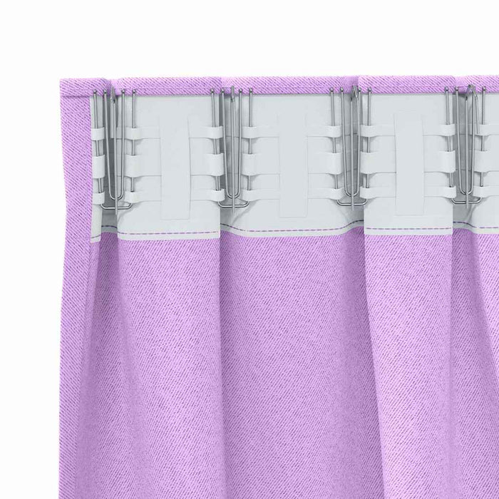 Perdele cu perdele 2 pcs Violet Poliester - WALTI WALTI