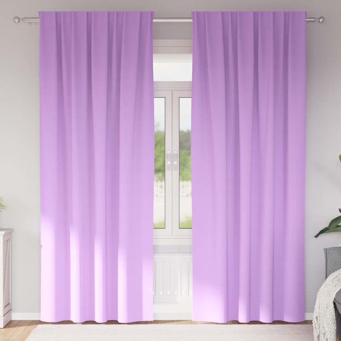 Perdele cu perdele 2 pcs Violet 245 x 140 cm Poliester - WALTI WALTI
