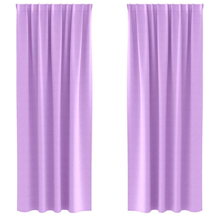 Perdele cu perdele 2 pcs Violet 260 x 140 cm Poliester - WALTI WALTI