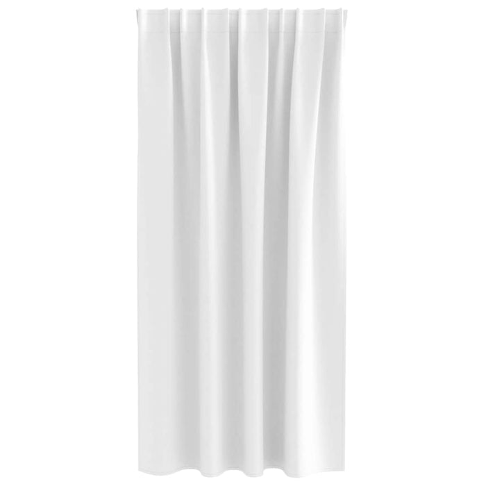 Perdele cu perdele 2 pcs Alb Strălucitor Poliester - WALTI WALTI