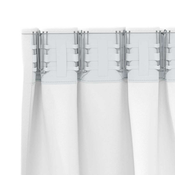 Perdele cu perdele 2 pcs Alb pur Poliester - WALTI WALTI