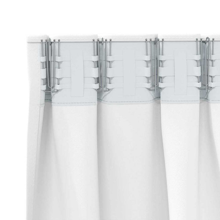 Perdele cu perdele 2 pcs Alb Strălucitor Poliester - WALTI WALTI