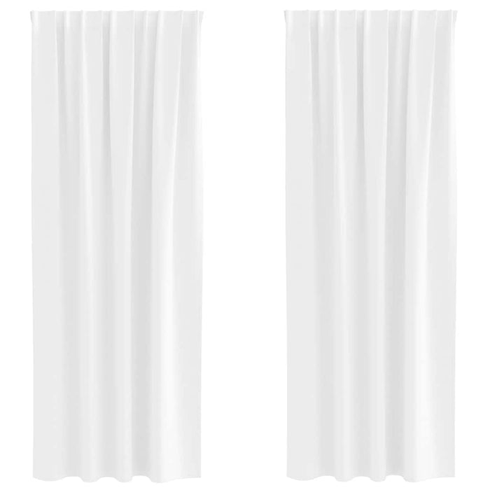 Perdele cu perdele 2 pcs Alb Strălucitor Poliester - WALTI WALTI