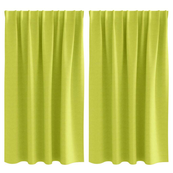 Perdele Opaque cu Inel 2 pcs Verde 140 x 140 cm Poliester - WALTI WALTI