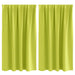 Perdele Opaque cu Inel 2 pcs Verde 140 x 140 cm Poliester - WALTI WALTI
