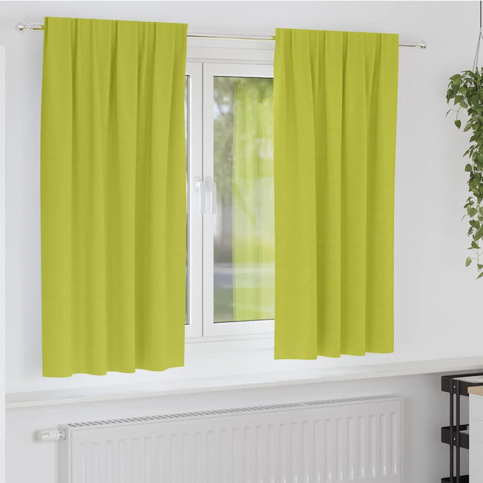 Perdele Opaque cu Inel 2 pcs Verde 175 x 140 cm Poliester - WALTI WALTI