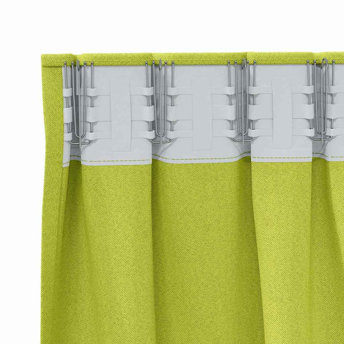 Perdele cu perdele 2 pcs Verde măr 260 x 140 cm Poliester - WALTI WALTI