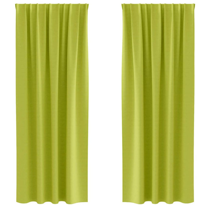 Perdele cu perdele 2 pcs Verde măr 260 x 140 cm Poliester - WALTI WALTI