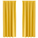 Perdele cu perdele 2 pcs galben muștar 245 x 140 cm Poliester - WALTI WALTI
