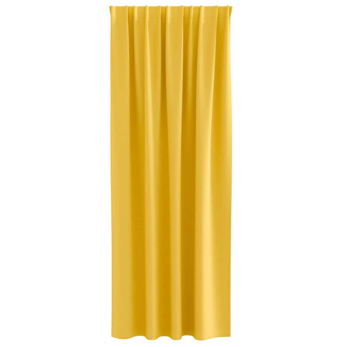 Perdele cu perdele 2 pcs galben muștar 245 x 140 cm Poliester - WALTI WALTI