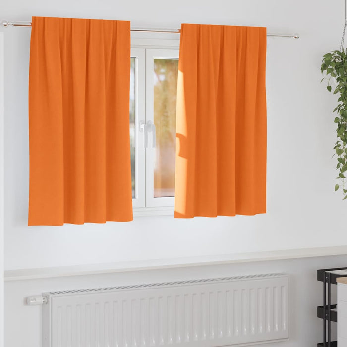Perdele 2 pcs Portocaliu intens 140 x 140 cm Poliester - WALTI WALTI