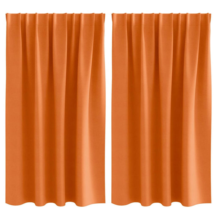 Perdele 2 pcs Portocaliu intens 140 x 140 cm Poliester - WALTI WALTI