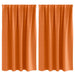 Perdele 2 pcs Portocaliu intens 140 x 140 cm Poliester - WALTI WALTI
