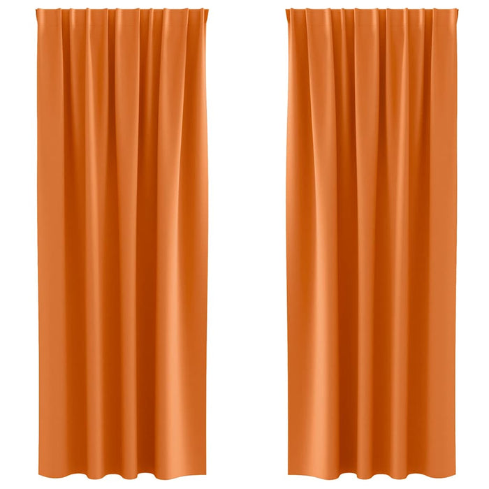 Perdele 2 pcs Portocaliu intens 225 x 140 cm Poliester - WALTI WALTI