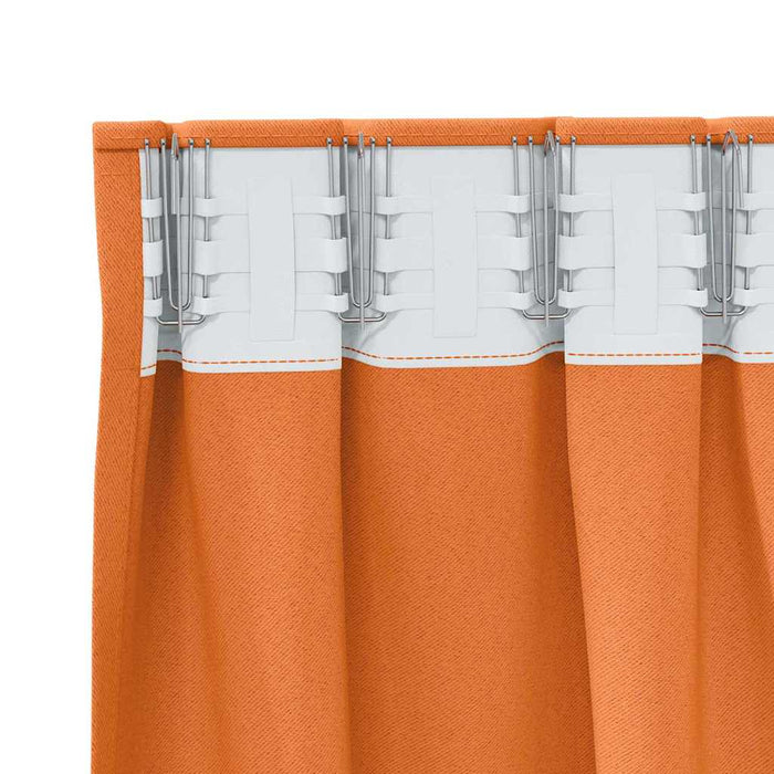 Perdele 2 pcs Portocaliu intens 245 x 140 cm Poliester - WALTI WALTI