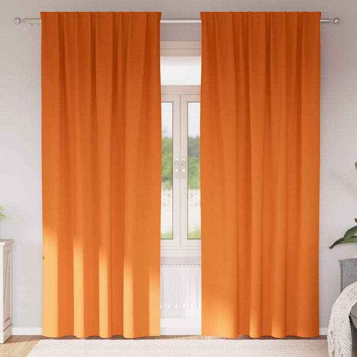 Perdele 2 pcs Portocaliu intens 245 x 140 cm Poliester - WALTI WALTI