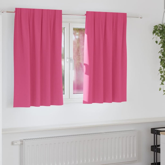 Perdele cu perdele 2 pcs Roz intens Poliester - WALTI WALTI