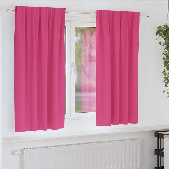 Perdele cu perdele 2 pcs Roz intens Poliester - WALTI WALTI