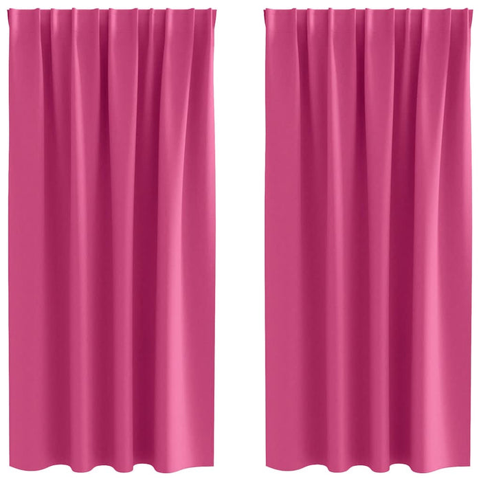 Perdele cu perdele 2 pcs Roz intens Poliester - WALTI WALTI