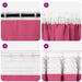 Perdele Opaque cu Inel 2 pcs Roz Aprins 260 x 140 cm Poliester - WALTI WALTI