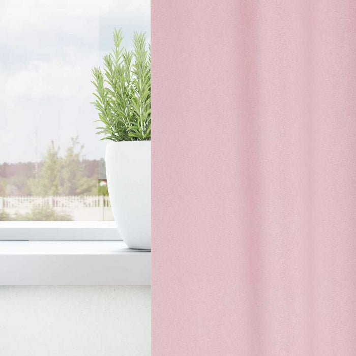 Perdele Opaque cu Inel 2 pcs Roz bebe 140 x 140 cm Poliester - WALTI WALTI