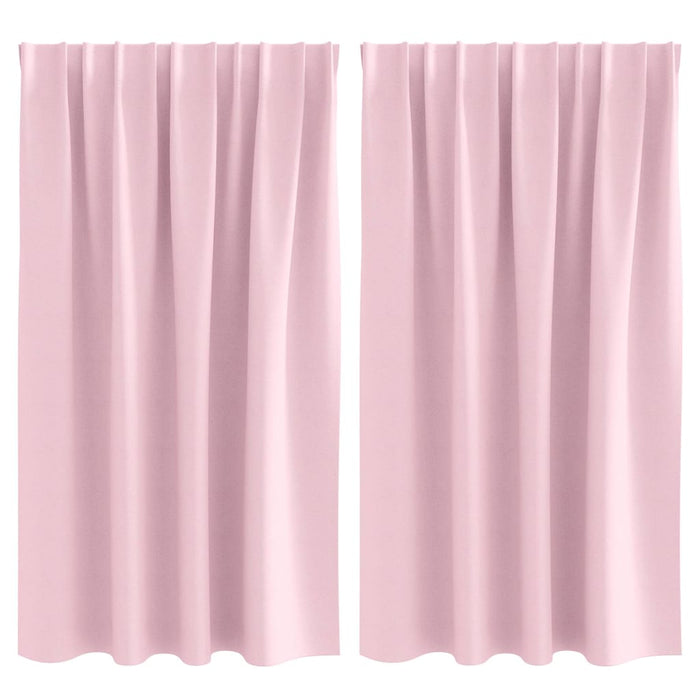 Perdele Opaque cu Inel 2 pcs Roz bebe 140 x 140 cm Poliester - WALTI WALTI
