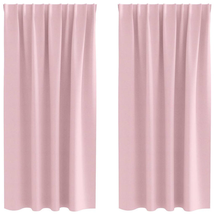 Perdele Opaque cu Inel 2 pcs Roz bebe 175 x 140 cm Poliester - WALTI WALTI