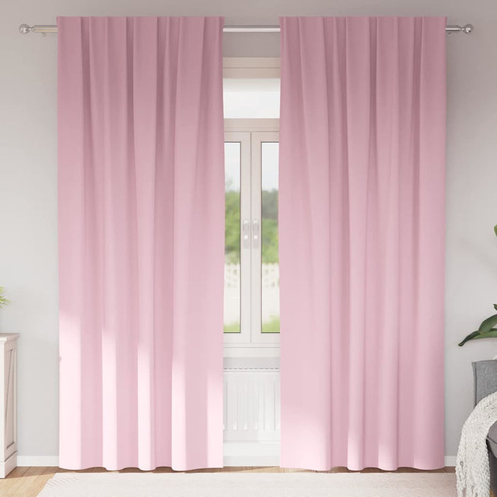 Perdele Opaque cu Inel 2 pcs Roz bebe 260 x 140 cm Poliester - WALTI WALTI