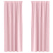 Perdele Opaque cu Inel 2 pcs Roz bebe 260 x 140 cm Poliester - WALTI WALTI