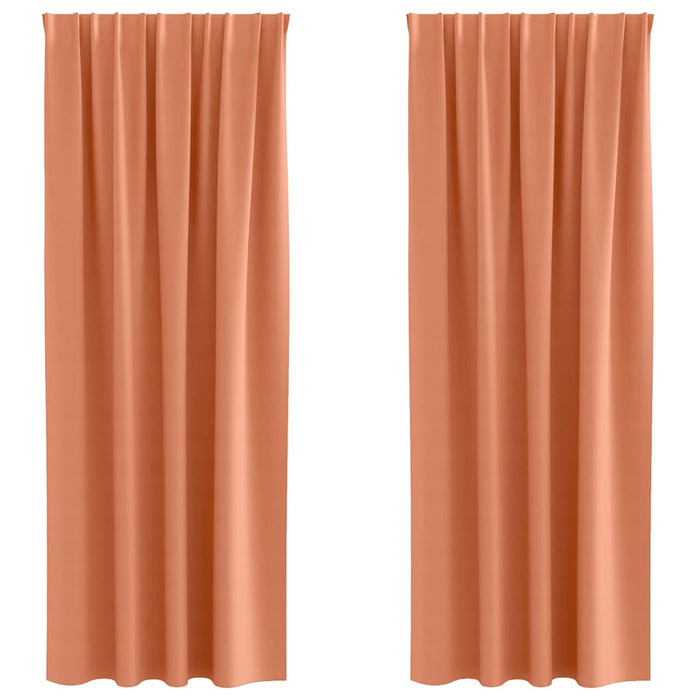 Perdele cu perdele 2 pcs Terracota 260 x 140 cm Poliester - WALTI WALTI