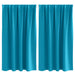 Perdele cu perdele 2 pcs Turcoaz 140 x 140 cm Poliester - WALTI WALTI