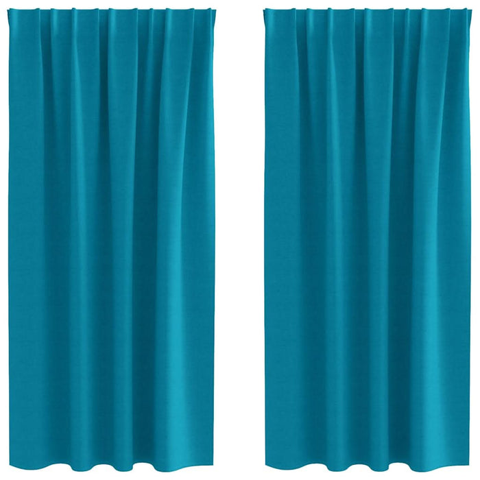 Perdele cu perdele 2 pcs Turcoaz Poliester - WALTI WALTI