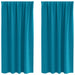 Perdele cu perdele 2 pcs Turcoaz Poliester - WALTI WALTI