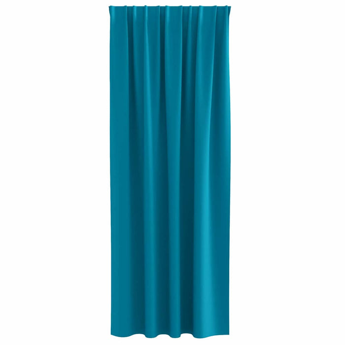 Perdele cu perdele 2 pcs Turcoaz 260 x 140 cm Poliester - WALTI WALTI
