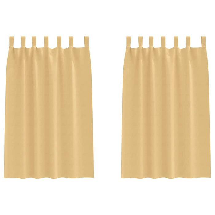 Perdele cu perdele 2 pcs Bej Poliester - WALTI WALTI