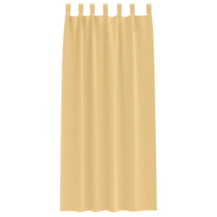 Perdele cu perdele 2 pcs Bej 245 x 140 cm Poliester - WALTI WALTI