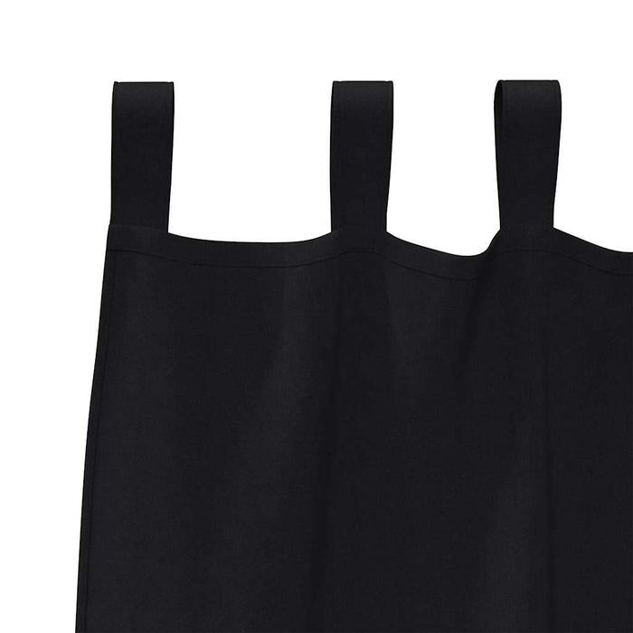 Perdele cu perdele 2 pcs Negru 245 x 140 cm Poliester - WALTI WALTI