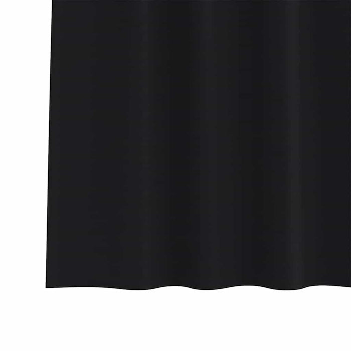 Perdele cu perdele 2 pcs Negru 260 x 140 cm Poliester - WALTI WALTI