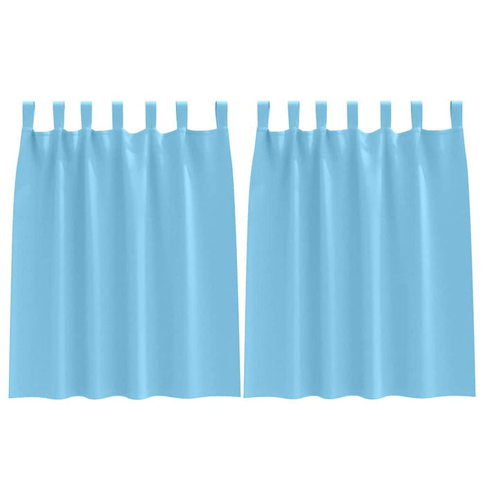 Perdele cu perdele 2 pcs Albastru deschis Poliester - WALTI WALTI