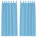Perdele 2 pcs Albastru deschis 260 x 140 cm Poliester - WALTI WALTI