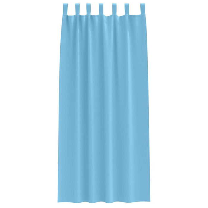 Perdele 2 pcs Albastru deschis 260 x 140 cm Poliester - WALTI WALTI