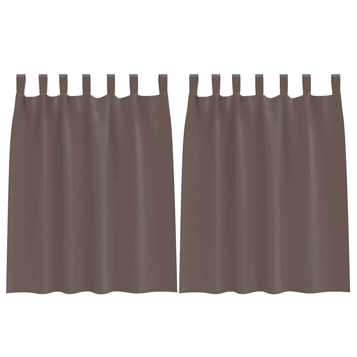 Perdele cu perdele 2 pcs Maro închis Poliester - WALTI WALTI