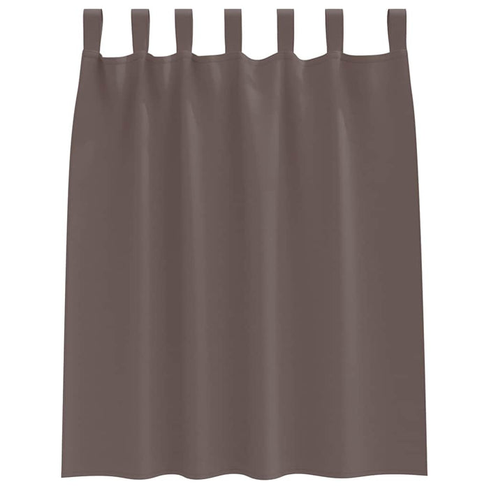 Perdele cu perdele 2 pcs Maro închis Poliester - WALTI WALTI