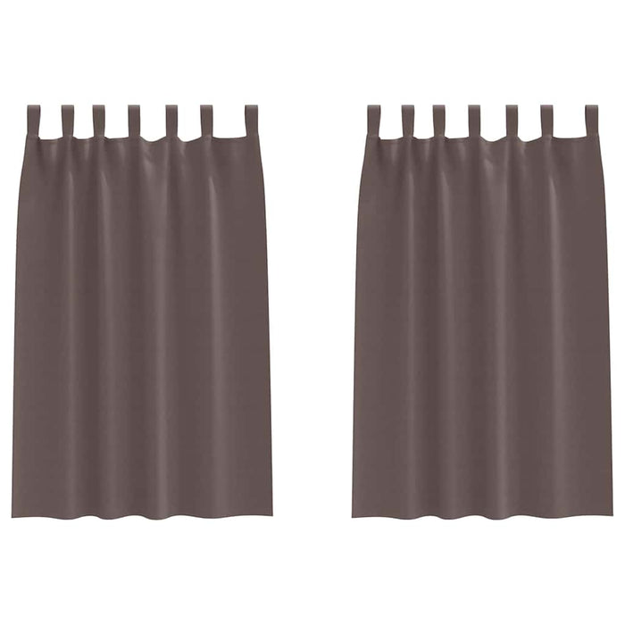 Perdele cu perdele 2 pcs Maro închis Poliester - WALTI WALTI