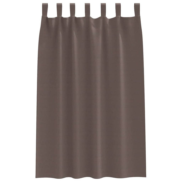 Perdele cu perdele 2 pcs Maro închis Poliester - WALTI WALTI