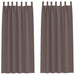 Perdele cu perdele 2 pcs Maro închis 245 x 140 cm Poliester - WALTI WALTI